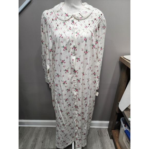 Aria Collections Vintage Nightgown Plus Size Medium Floral Lounge Wear - Picture 1 of 13